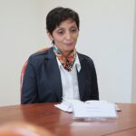 18.09.2020. Kielce. Doktorantka UJK będzie prowadziła podwójny doktorat. Na zdjęciu: Kristine Petrosyan - Szkoła Doktorska UJK / Wiktor Taszłow / Radio Kielce