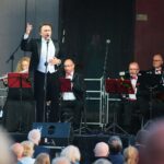 19.09.2020. Busko-Zdrój. Koncert Pięciu Tenorów wieńczący XXVI Międzynarodowy Festiwal Muzyczny imienia Krystyny Jamroz. Na zdjęciu: Paweł Skałuba / Wiktor Taszlow / Radio Kielce