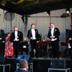 19.09.2020. Busko-Zdrój. Koncert Pięciu Tenorów wieńczący XXVI Międzynarodowy Festiwal Muzyczny imienia Krystyny Jamroz. Na zdjęciu (od lewej): Dawid Kwieciński, Paweł Skałuba, Dariusz Stachura, Dominik Sutowicz, Krzysztof Marciniak / Wiktor Taszlow / Radio Kielce