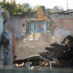 21.09.2020. Kielce. Sprzątanie terenu po pożarze Lidla / Wiktor Taszłow / Radio Kielce