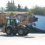 21.09.2020. Kielce. Sprzątanie terenu po pożarze Lidla / Wiktor Taszłow / Radio Kielce