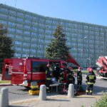 21.09.2020. Kielce. Akcja ewakuacyjna w Urzędzie Wojewódzkim w Kielcach / Wiktor Taszłow / Radio Kielce