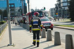 21.09.2020. Kielce. Akcja ewakuacyjna w Urzędzie Wojewódzkim w Kielcach / Wiktor Taszłow / Radio Kielce