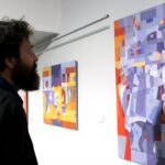 07.10.2020 Kielce. Otwarcie wystawy Zbigniewa Piotra Porębskiego "Animals" w Galerii Tycjan Związku Polskich Artystów Plastyków Okręg Kielce. Na zdjęciu Marcin Brykczyński - aktor / ZPAP O/Kielce