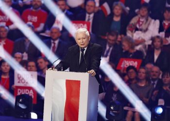 15.02.2020. Warszawa. Konwencja PiS - inauguracja kampanii wyborczej prezydenta Andrzeja Dudy. Na zdjęciu Jarosław Kaczyński / Jarosław Kubalski / Radio Kielce