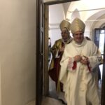 08.10.2020. Sandomierz. 200-lecie Wyższego Seminarium Duchownego w Sandomierzu. Na zdjęciu: abp Stanisław Budzik i bp Krzysztof Nitkiewicz / Grażyna Szlęzak-Wójcik / Radio Kielce