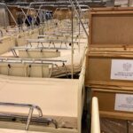 Warszawa. Budowa szpitala tymczasowego na Stadionie Narodowym / Adam Guz / KPRM