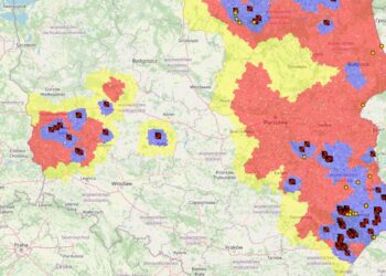 Mapa ognisk i przypadków ASF w Polsce / bip.wetgiw.gov.pl/asf/mapa/ screen