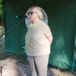 04.10.2020. Piotrowe Pole. Uroczystości w rocznicę bitwy z 1944 roku. Na zdjęciu: Teresa Heda-Snopkiewicz, córka generała Antoniego Hedy Szarego / Anna Głąb / Radio Kielce