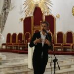 05.10.2020 Starachowice. XXXI Międzynarodowe Dni Muzyki Organowej i Kameralnej im. S. Ratusińskiego. Na zdj. Maciej Miecznikowski / Anna Głąb / Radio Kielce