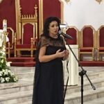 05.10.2020 Starachowice. XXXI Międzynarodowe Dni Muzyki Organowej i Kameralnej im. S. Ratusińskiego. Na zdjęciu Alicja Węgorzewska / Anna Głąb / Radio Kielce