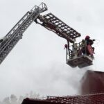 12.10.2020. Jędrzejów. Pożar w starostwie powiatowym / Ewa Pociejowska-Gawęda / Radio Kielce