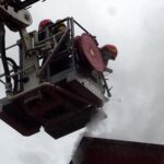 12.10.2020. Jędrzejów. Pożar w starostwie powiatowym / Ewa Pociejowska-Gawęda / Radio Kielce