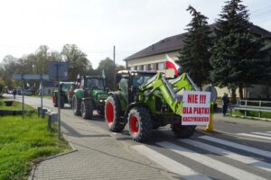 29.10.2020 Nagłowice. Protest rolników / Ewa Pociejowska-Gawęda / Radio Kielce