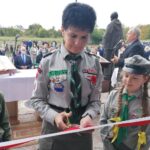 02.10.2020. Busko-Zdrój. Oddanie do użytku budynku hospicjum. Na zdjęciu: Teresa Leszczyńska – komendant ZHP Busko-Zdrój / Marta Gajda / Radio Kielce