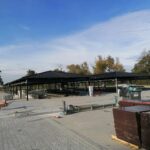 22.10.2020 Kazimierza Wielka. Prace przy modernizowanym targowisku miejskim przy ulicy Głowackiego / Marta Gajda / Radio Kielce