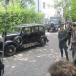 Końskie. Kolekcja zabytkowych samochodów Adama Kwiela. Na zdjęciu: 1938 Mercedes Pullman na planach filmowych / archiwum Adam Kwiel