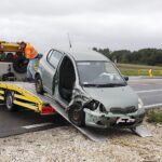 17.10.2020. Wypadek na trasie wojewódzkiej nr 764 między Kielcami a Staszowem / Jarosław Kubalski / Radio Kielce