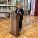 14.10.2020. Sandomierz. 100-lecie Zespołu Szkół Centrum Kształcenia Rolniczego. Na zdjęciu Alicja Szatan - dyrektor Zespołu Szkół Centrum Kształcenia Rolniczego w Sandomierzu / Grażyna Szlęzak-Wójcik / Radio Kielce