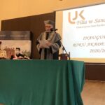 16.10.2020. Sandomierz. Inauguracja nowego roku akademickiego filii UJK. Na zdjęciu (od lewej): prof. Stanisław Głuszek - rektor UJK, dr nauk medycznych Piotr Sobolewski - dziekan filii UJK w Sandomierzu / Grażyna-Szlęzak-Wójcik / Radio Kielce