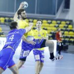 14.10.2020 Kielce. Piłka ręczna. Liga Mistrzów. Mecz Łomża Vive Kielce - Mieszkow Brześć. Branko Vujović / Jarosław Kubalski / Radio Kielce
