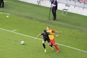 03.10.2020. Tychy. Fortuna 1 Liga. GKS Tychy - Korona Kielce / Krzysztof Bujnowicz / Radio Kielce