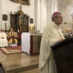 08.10.2020. Sandomierz. 200-lecie Wyższego Seminarium Duchownego w Sandomierzu. Na zdjęciu (od lewej): abp Wacław Depo, abp Stanisław Budzik, bp Krzysztof Nitkiewicz / Grażyna Szlęzak-Wójcik / Radio Kielce