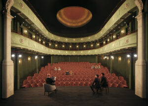 Koncepcja architektoniczna przebudowy Teatru im. Stefana Żeromskiego w Kielcach. Sala / Teatr im. Stefana Żeromskiego