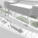 Koncepcja modernizacji placu Niepodległości w Kielcach. Wariant A - przestrzeń reprezentacyjna placu związana bezpośrednio z budynkiem dworca / Urząd Miasta Kielce