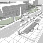 Koncepcja modernizacji placu Niepodległości w Kielcach. Wariant A - przestrzeń reprezentacyjna placu związana bezpośrednio z budynkiem dworca / Urząd Miasta Kielce