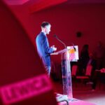 03.10.2020. Kielce. Kongres programowy Lewicy. Przemawia Maciej Szlinder - członek Zarządu Krajowego Partii Razem / Wiktor Taszłow / Radio Kielce