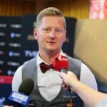 03.10.2020. Kielce. Mistrzostwa Polski w bilardzie. Na zdjęciu: Michał Turkowski / Wiktor Taszłow / Radio Kielce