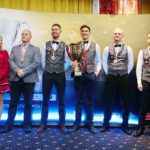 03.10.2020. Kielce. Mistrzostwa Polski w bilardzie. Brązowi medaliści Kosmopell Twoja Energia Arkadia Tczew / Wiktor Taszłow / Radio Kielce