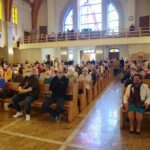 04.10.2020. Kielce. Wprowadzenie do parafii Ducha Świętego w Kielcach relikwii franciszkańskich męczenników / Wiktor Taszłow / Radio Kielce