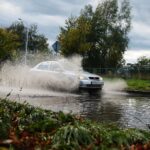 04.10.2020. Kielce. Zalana ulica Jagiellońska / Wiktor Taszlow / Radio Kielce