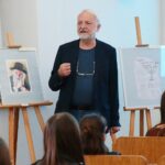 06.10.2020. Chmielnik. IX Spotkania z Kinem o Żydowskich Wątkach im. Andrzeja Koziei w synagodze. Na zdjęciu: Zbigniew Żmudzki - współtwórca  łódzkiego SE-MA-FOR-a, producent filmowy, nagrodzony Oskarem za "Piotrusia i wilka" / Wiktor Taszłow / Radio Kielce