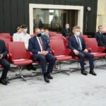 07.10.2020. Kielce. Rozstrzygnięcie konkursu historycznego "Klub Odkrywców". Na zdjęciu (od lewej): Zbigniew Koniusz - wojewoda świętokrzyski, minister Jan Józef Kasprzyk - szef Urzędu do Spraw Kombatantów i Osób Represjonowanych, Krzysztof Słoń - senator, Rafał Nowak - wicewojewoda świętokrzyski / Wiktor Taszłow / Radio Kielce