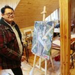 09.10.2020. Szydłów. Międzynarodowy plener malarski Magiczne Miasto Szydłów 2020 / Wiktor Taszłow / Radio Kielce