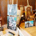 09.10.2020. Szydłów. Międzynarodowy plener malarski Magiczne Miasto Szydłów 2020 / Wiktor Taszłow / Radio Kielce