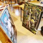 09.10.2020. Szydłów. Międzynarodowy plener malarski Magiczne Miasto Szydłów 2020 / Wiktor Taszłow / Radio Kielce