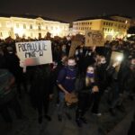 26.10.2020. Kielce. Marsz przeciwników zaostrzenia ustawy antyaborcyjnej / Jarosław Kubalski / Radio Kielce