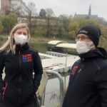 04.11.2020. Sandomierz. Na zdjęciu: Anna Jastrzębska i Szymon Kuczyński / Grażyna Szlęzak-Wójcik / Radio Kielce