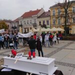 03.11.2020. Kielce. Protest branży gastronomicznej / Michał Kita / Radio Kielce
