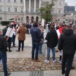 03.11.2020. Kielce. Protest branży gastronomicznej / Michał Kita / Radio Kielce