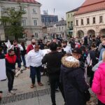 03.11.2020. Kielce. Protest branży gastronomicznej / Michał Kita / Radio Kielce