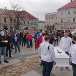 03.11.2020. Kielce. Protest branży gastronomicznej / Michał Kita / Radio Kielce