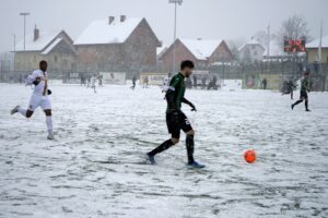 29.11.2020. Łagów. 16. kolejka III ligi: ŁKS Probudex - Stal Stalowa Wola / Kamil Król / Radio Kielce