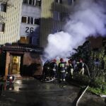 10.11.2020. Kielce. Pożar w wieżowcu przy ul. Piłsudskiego / Jarosław Kubalski / Radio Kielce