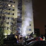 10.11.2020. Kielce. Pożar w wieżowcu przy ul. Piłsudskiego / Jarosław Kubalski / Radio Kielce