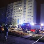 10.11.2020. Kielce. Pożar w wieżowcu przy ul. Piłsudskiego / Jarosław Kubalski / Radio Kielce